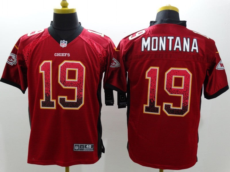 Men's Kansas City Chiefs Joe Montana #19 Red Game Jersey