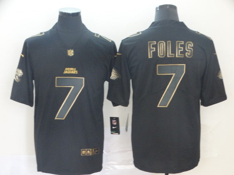 Men's Jacksonville Jaguars #7 Nick Foles Black Game Jersey