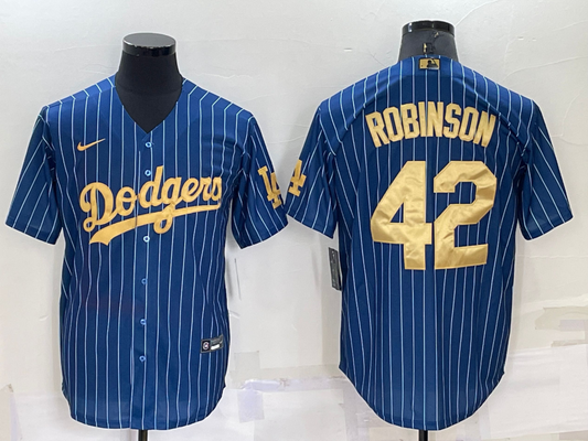 Men's Los Angeles Dodgers Jackie Robinson #42 Blue Player Jersey