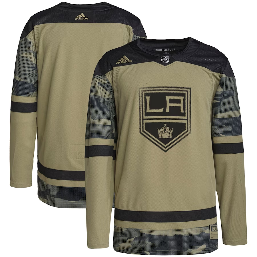 Men's Los Angeles Kings Camo Military Appreciation Team Authentic Practice Blank Jersey