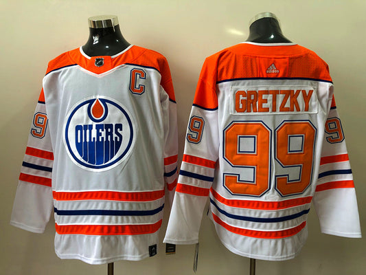 Men's Edmonton Oilers Wayne Gretzky #99 White Breakaway Jersey