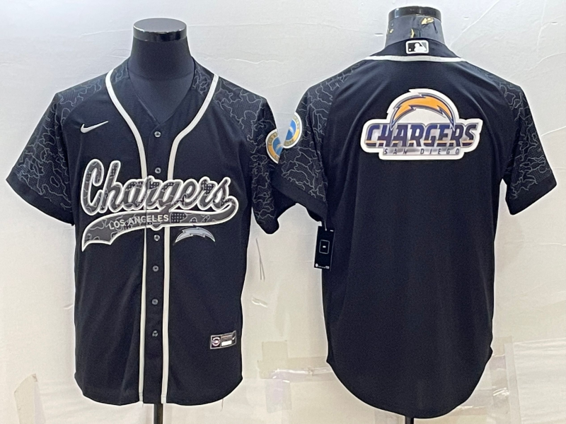 Men's Los Angeles Chargers Black RFLCTV Limited Jersey