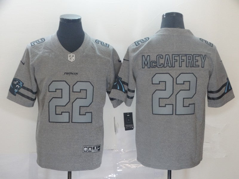 Men's Carolina Panthers Christian McCaffrey #22 Gray Game Jersey