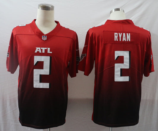 Men's Atlanta Falcons Matt Ryan #2 Red 2nd Alternate Game Jersey