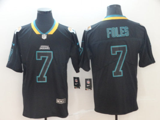 Men's Jacksonville Jaguars #7 Nick Foles Black Player Game Jersey