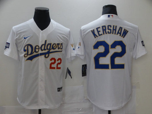 Men's Los Angeles Dodgers Clayton Kershaw #22 White Fashion Stitched Jersey