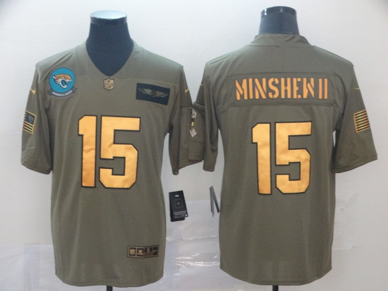 Men's Jacksonville Jaguars Gardner Minshew II #15 Brown Game Player Jersey