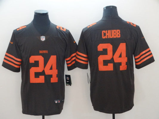 Men's Cleveland Browns Nick Chubb #24 Brown Player Game Jersey