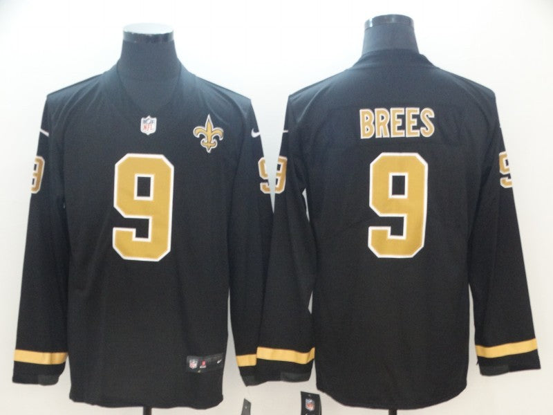 Men's New Orleans Saints #9 Drew Brees Black Alternate Game Jersey