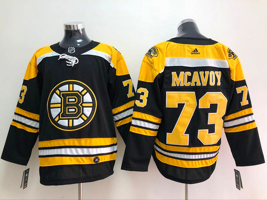 Men's Boston Bruins Charlie McAvoy #73 Black Replica Player Jersey