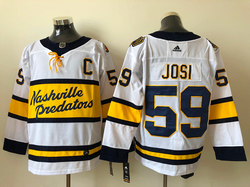 Men's Nashville Predators Roman Josi #59 White Breakaway Player Jersey