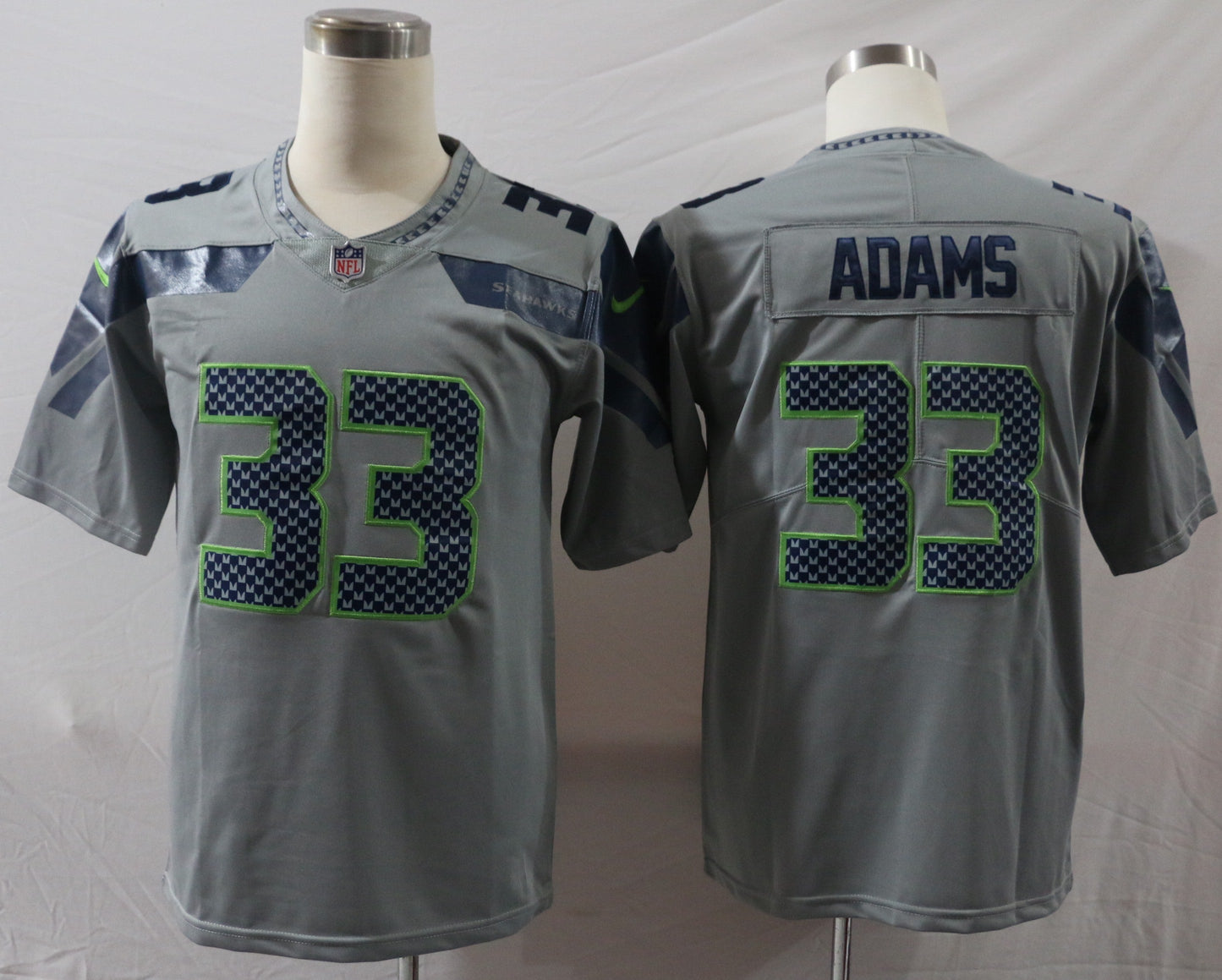 Men's Seattle Seahawks Jamal Adams #33 Gray Game Jersey