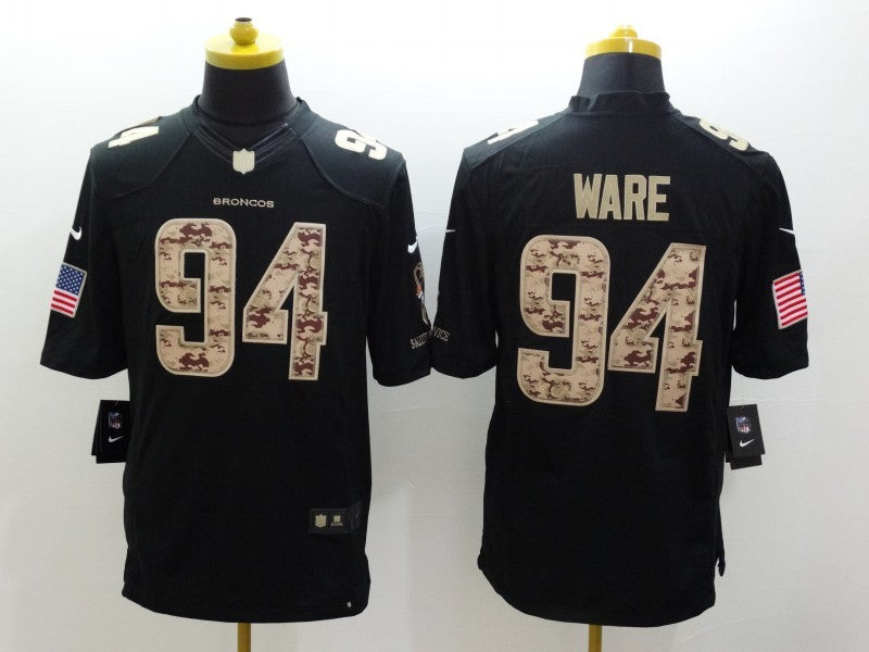 Men's Denver Broncos DeMarcus Ware #94 Black Game Jersey