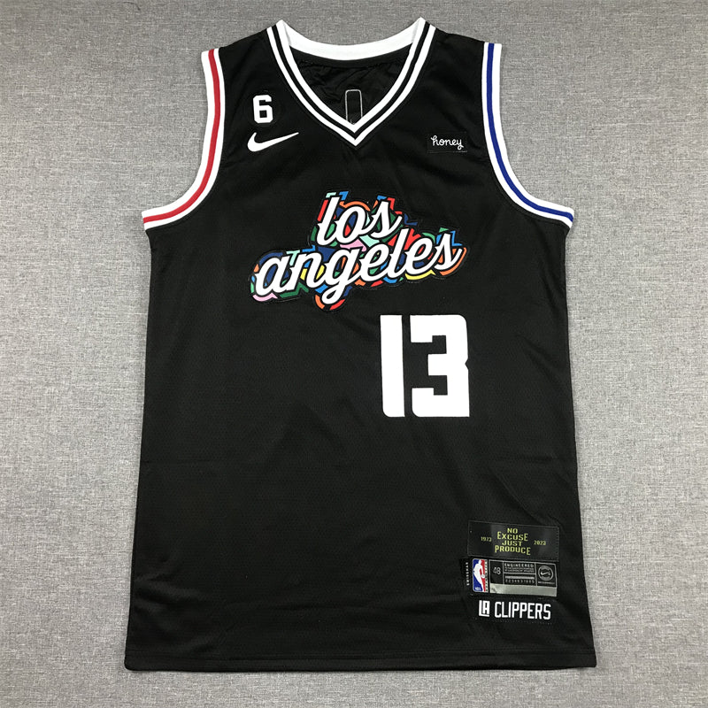 Men's LA Clippers Paul George #13 Black 2022/23 Fastbreak Jersey - City Edition