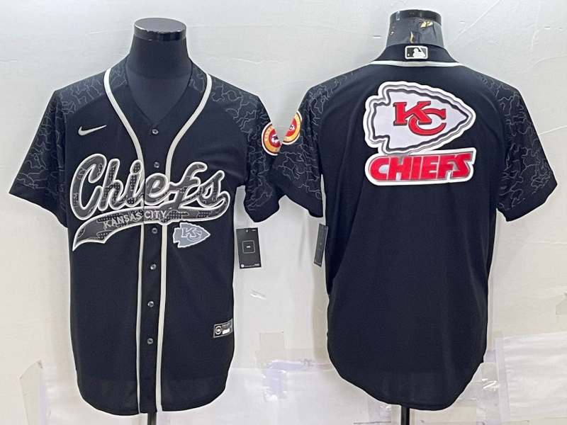 Men's Kansas City Chiefs Black RFLCTV Limited Jersey