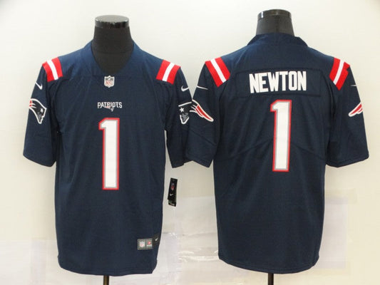 Men's New England Patriots #1 Cam Newton Stitched Jersey Limited 2020 Navy