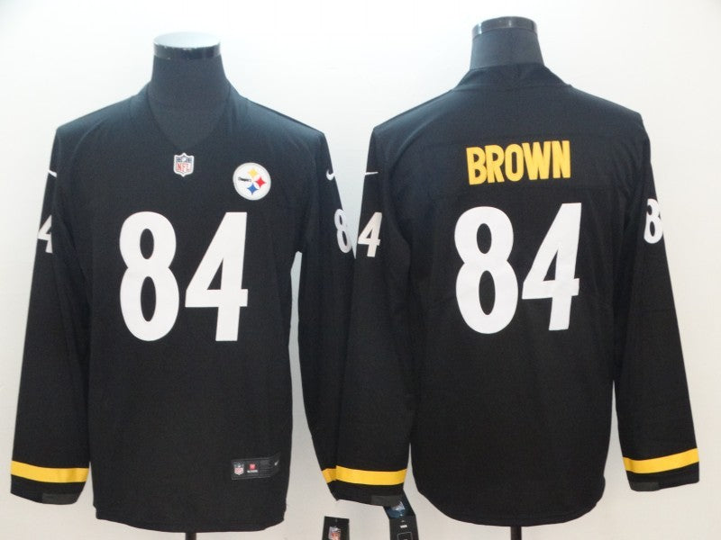 Men's Pittsburgh Steelers Antonio Brown #84 Black Game Player Jersey