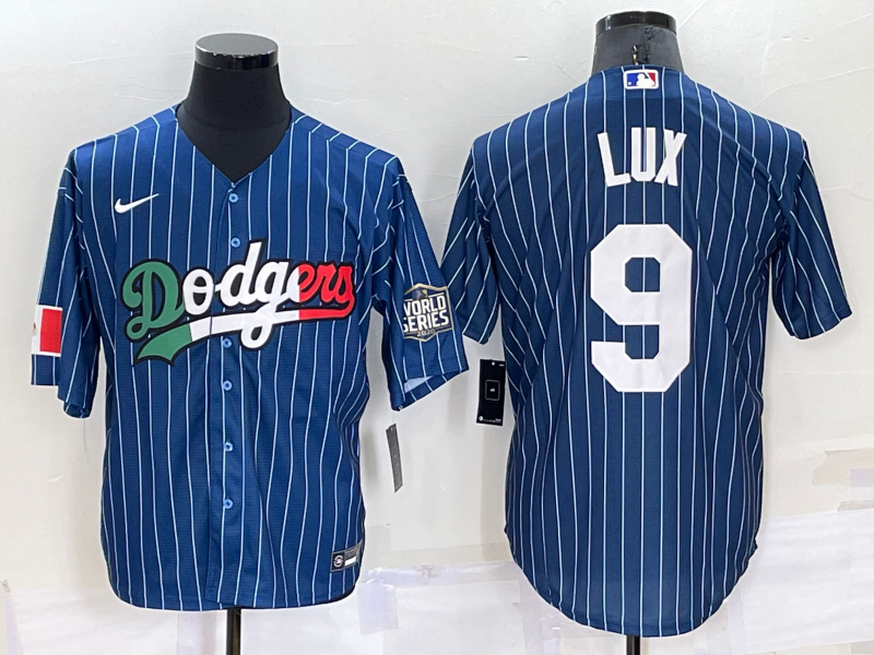 Men's Los Angeles Dodgers Gavin Lux #9 Blue Alternate Game Jersey