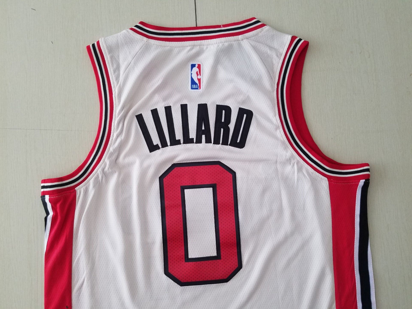 Men's Portland Trail Blazers Damian Lillard #0 NBA White Swingman Jersey