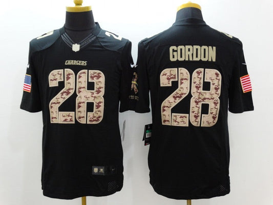 Men's Los Angeles Chargers Melvin Gordon III #28 Black Game Player Jersey