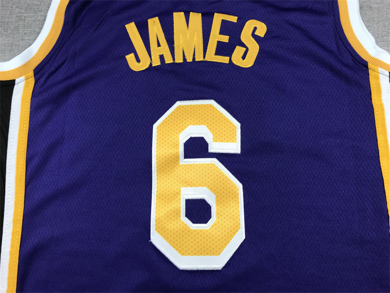 Men's Los Angeles Lakers LeBron James #6 Purple 2022/23 Swingman Player Jersey