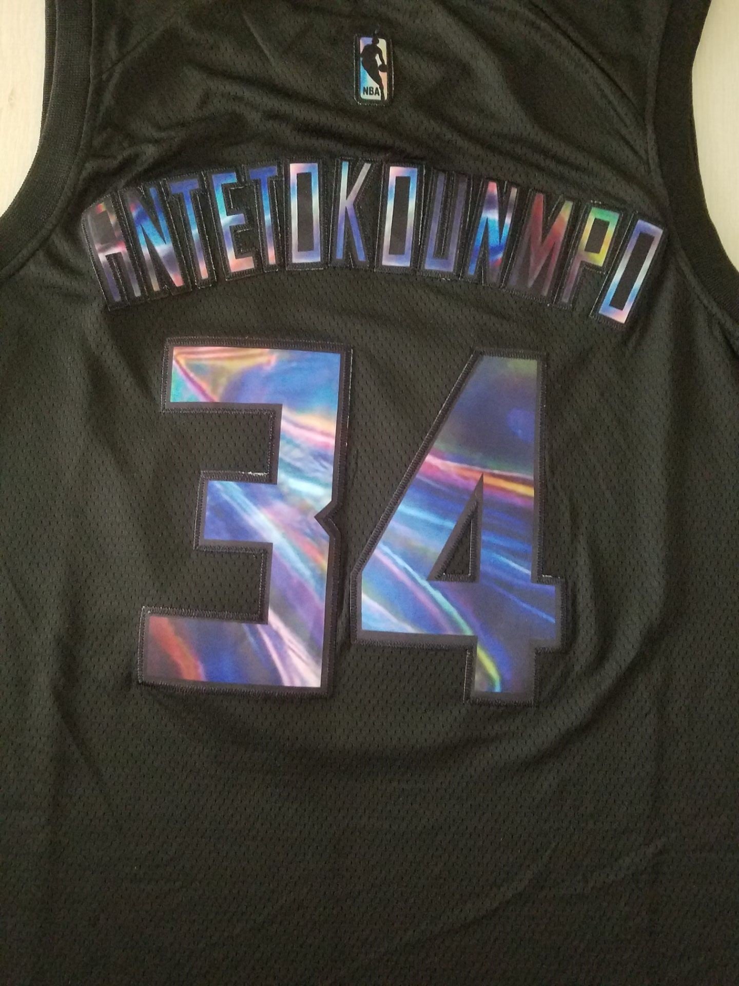 Men's Milwaukee Bucks Giannis Antetokounmpo #34 NBA Black Swingman Jersey