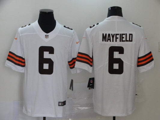 Men's Cleveland Browns Baker Mayfield #6 White Game Jersey