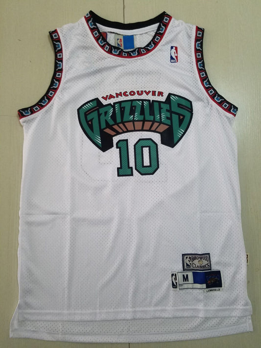 Men's Memphis Grizzlies Mike Bibby #10 White Fast Break Replica Jersey