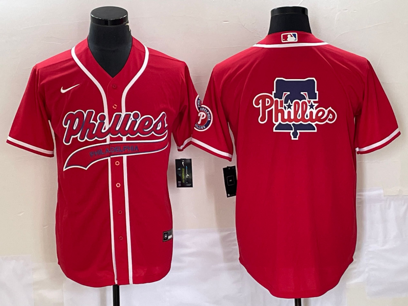 Men's Philadelphia Phillies Red Replica Team Jersey Joint Edition