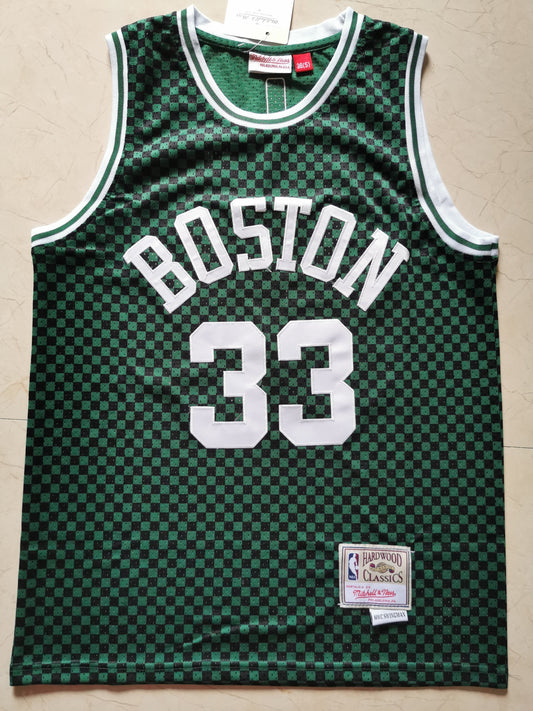 Men's Boston Celtics Larry Bird #33 Green Classics Jersey