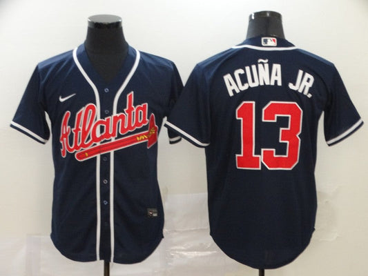 New Men's Atlanta Braves Ronald Acuna Jr. #13 Jersey Blue