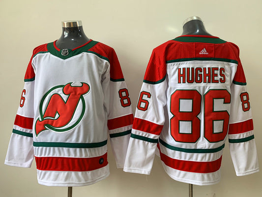 Men's New Jersey Devils Jack Hughes #86 White Player Jersey