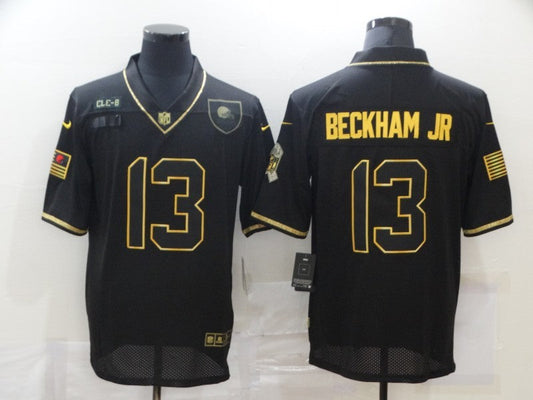 Men's Cleveland Browns #13 Odell Beckham Jr. Black Game Player Jersey