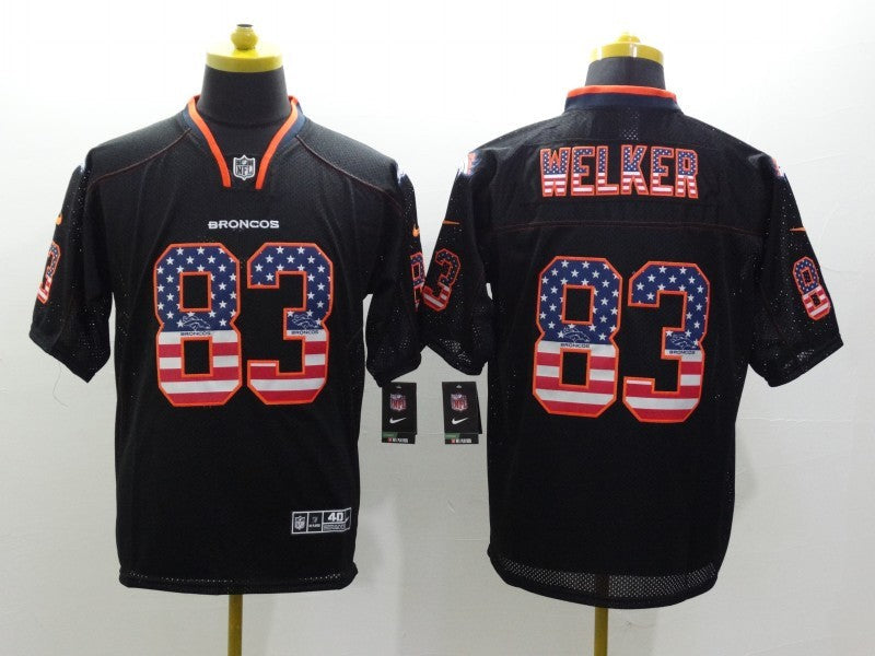 Men's Denver Broncos Wes Welker #83 Black Game Jersey