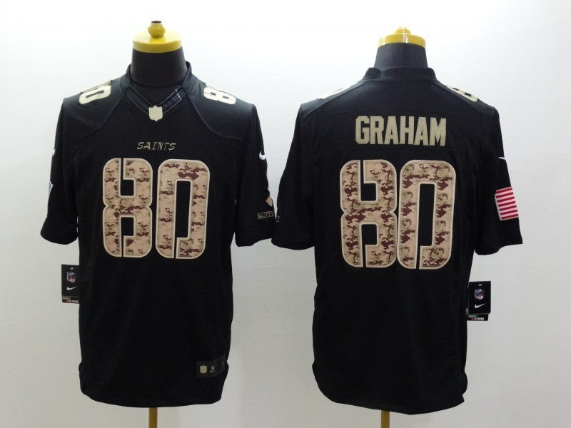 Men's New Orleans Saints Jimmy Graham #80 Black Game Jersey