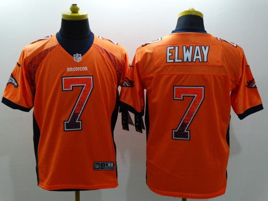 Men's Denver Broncos John Elway #7 Orange Game Jersey