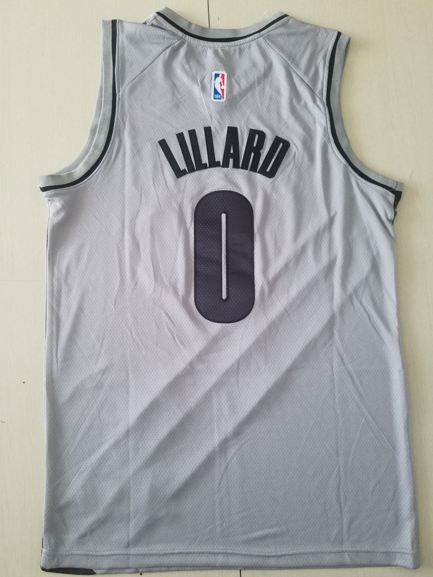 Men's Portland Trail Blazers Damian Lillard #0 NBA Gray Swingman Jersey