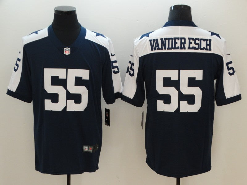 Men's Dallas Cowboys Leighton Vander Esch #55 Navy Alternate Fashion Game Jersey