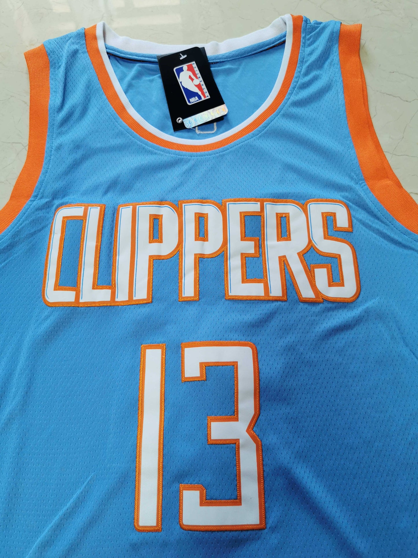 Men's LA Clippers Paul George #13 NBA Light Blue Classics Jersey