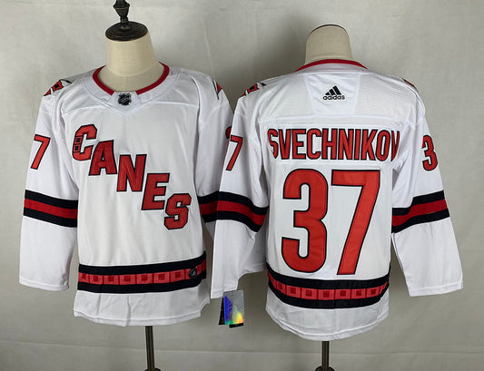 Men's Carolina Hurricanes Andrei Svechnikov #37 White Home Breakaway Player Jersey