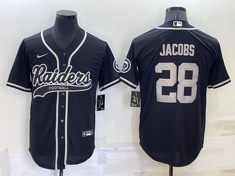 Men's Las Vegas Raiders Josh Jacobs #28 Black Game Jersey Joint Edition