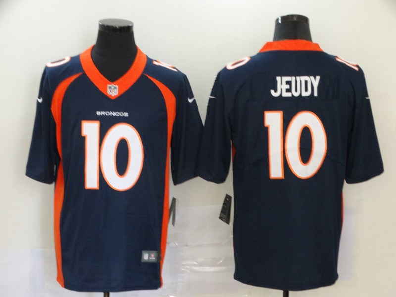 Men's Denver Broncos Jerry Jeudy #10 Navy Game Jersey