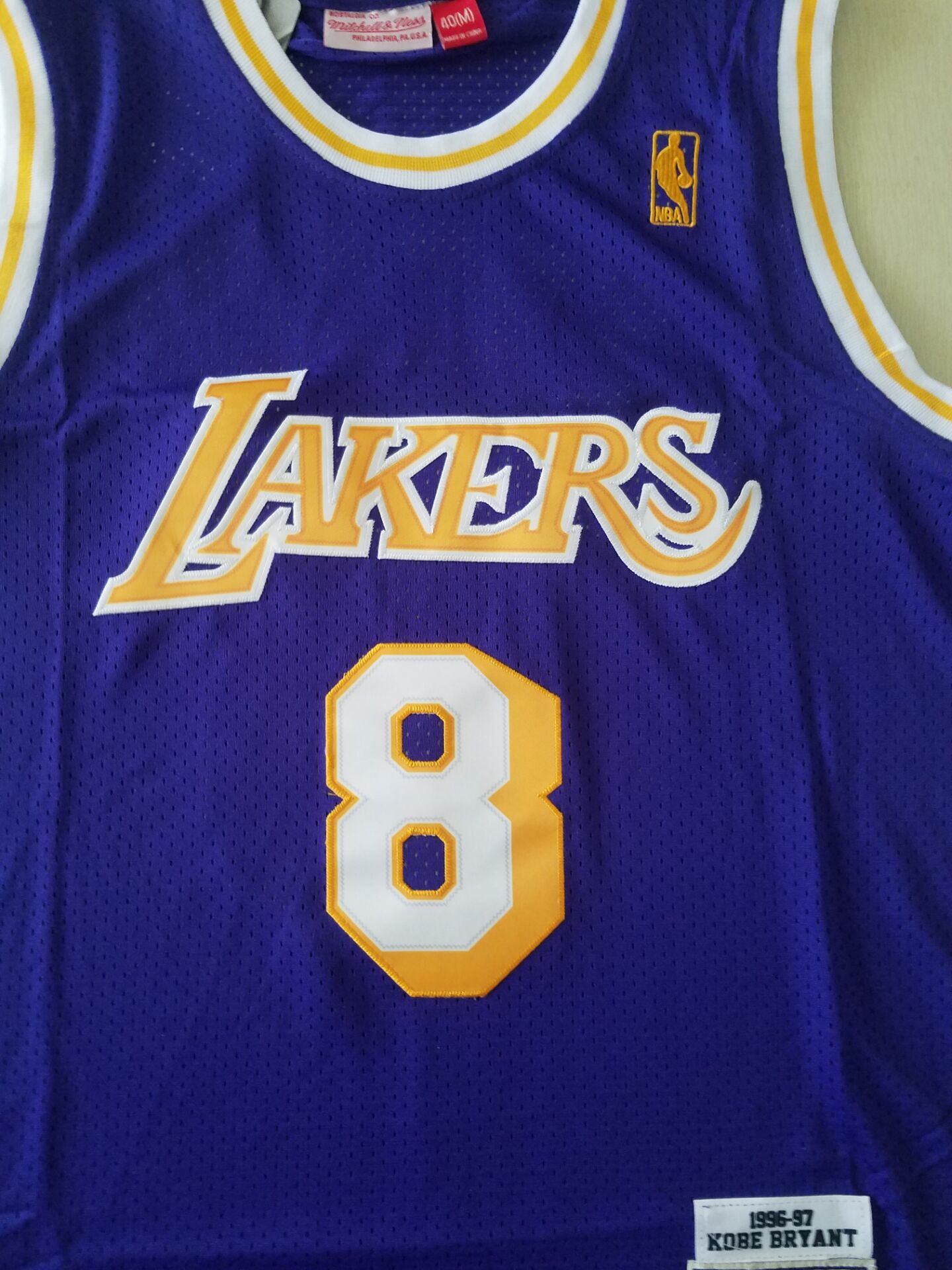 Men's Los Angeles Lakers Kobe Bryant 1996-97 Purple Hardwood Classics Authentic Jersey