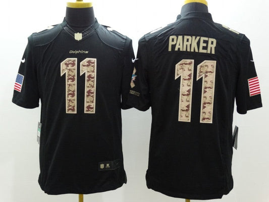 Men's Miami Dolphins DeVante Parker #11 Black Game Player Jersey