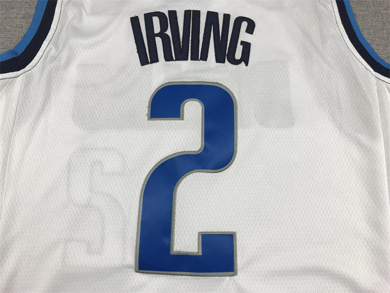 Men's Dallas Mavericks Kyrie Irving #2 White Fast Break Replica Jersey - Association Edition