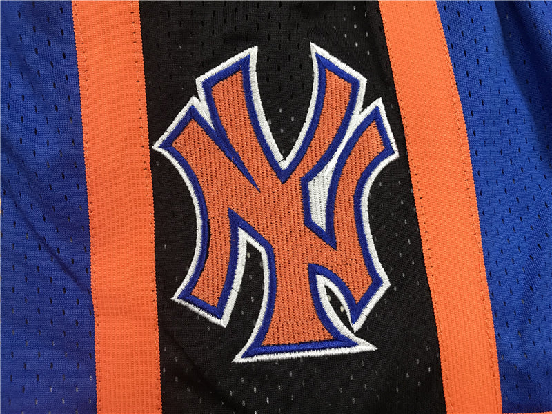 Men's New York Knicks Blue/Black Hardwood Classics 1996-97 Basketball Shorts