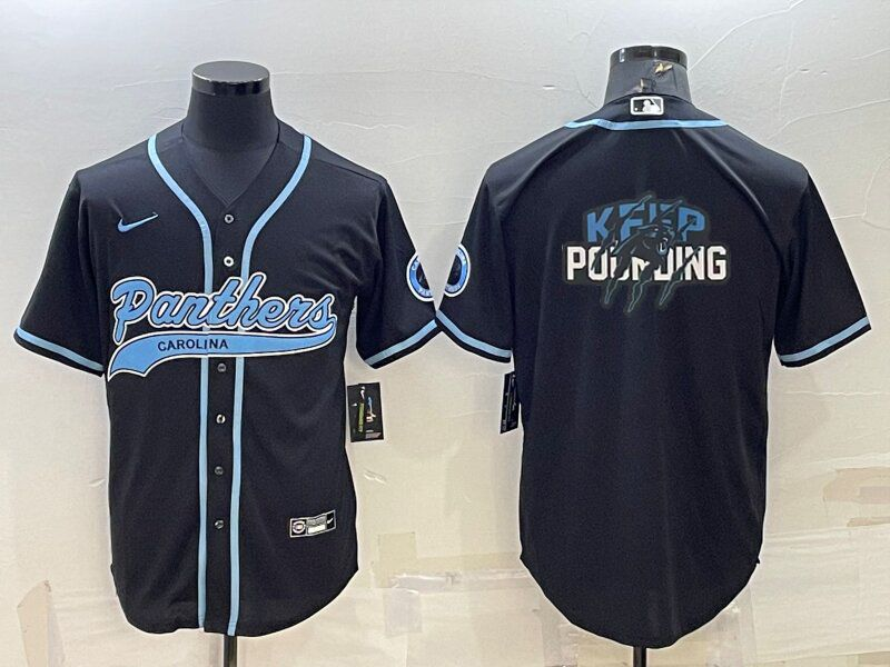 Men's Carolina Panthers Black Game Jersey