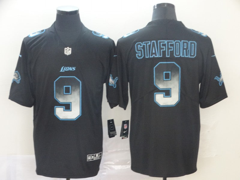 Men's Detroit Lions Matthew Stafford #9 Black Alternate Game Jersey