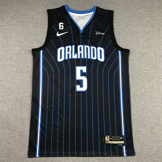 Men's Orlando Magic Paolo Banchero #5 Black 2022/23 Swingman Jersey - Icon Edition