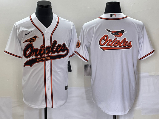 Men's Baltimore Orioles White Replica Team Jersey Joint Edition